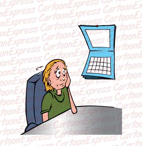 lonely office employee
